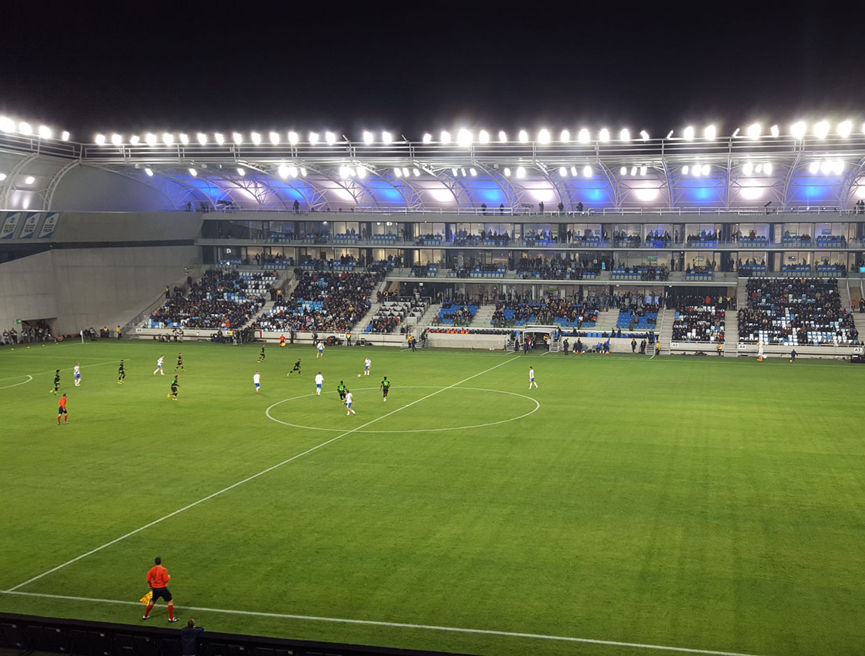 Schréder delivered the first all LED lighting solution for a football stadium in Eastern Europe